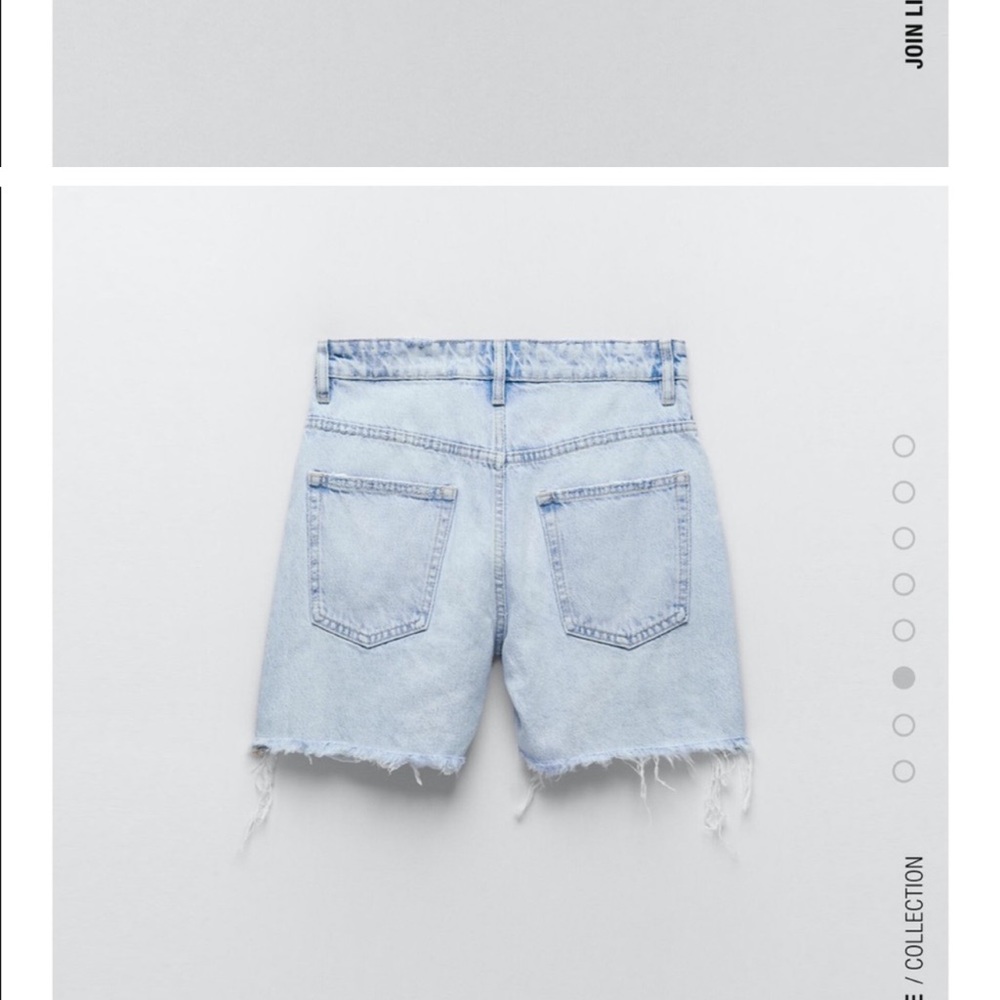 Zara Relaxed Ripped Mid Rise Shorts - Picture 4 of 4